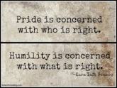 humility concerned with what is right